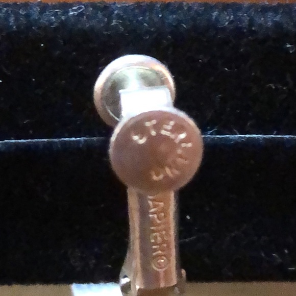 Vintage Sterling Napier Screw-back Hoop Earrings - Picture 5 of 10